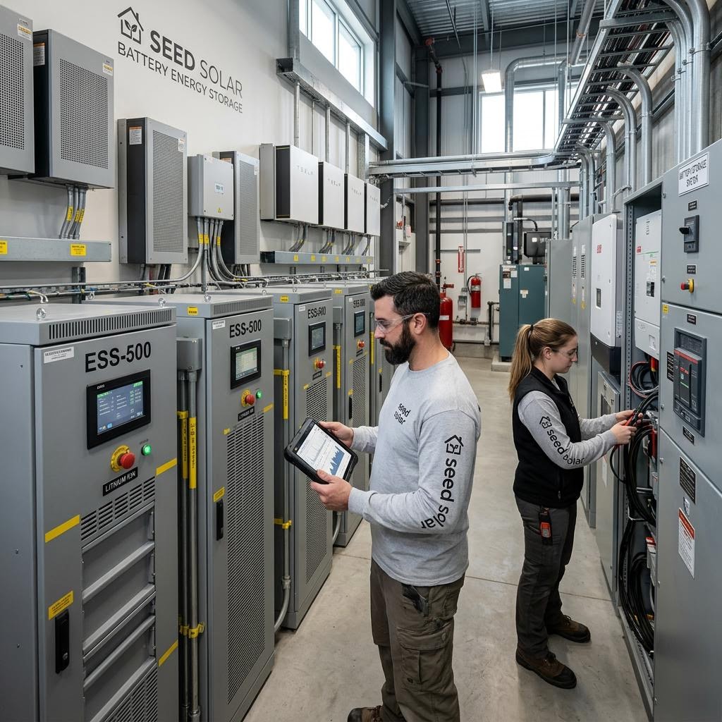 Commercial battery backup system for a Colorado business