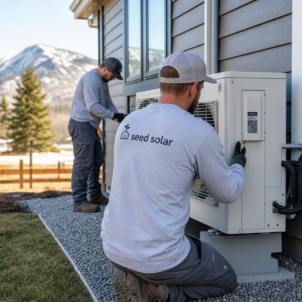 Colorado home with efficient electric heating and cooling
